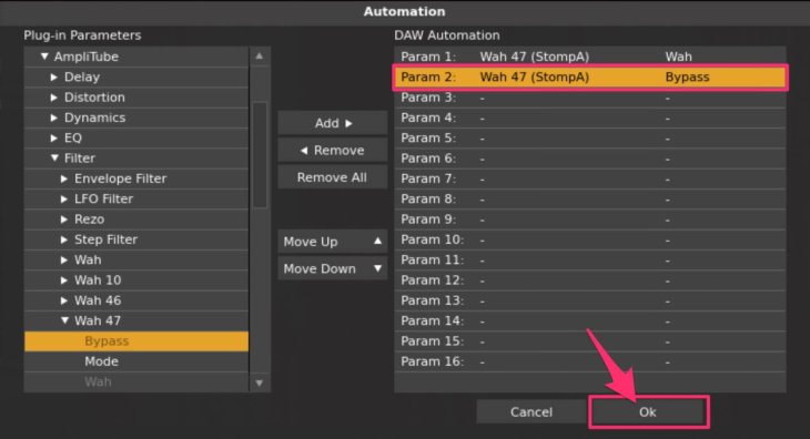 Param2にBypassが追加された